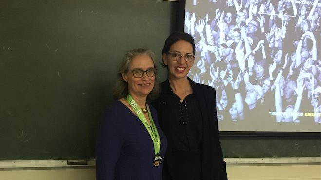 molly mazzolini with dr. j cathy rogers