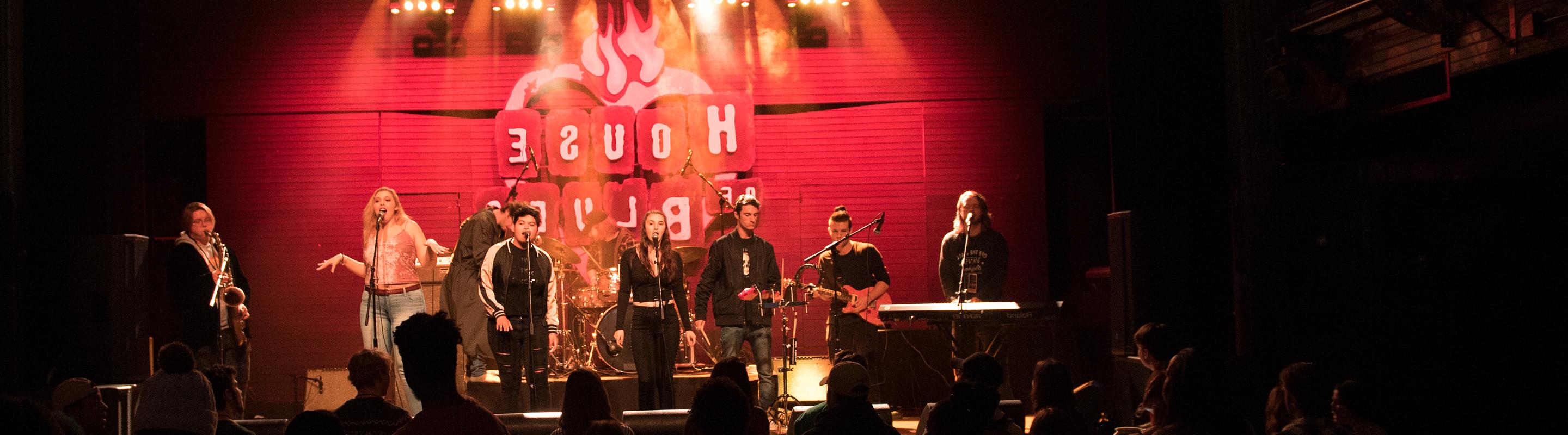 Students performing at the House of Blues